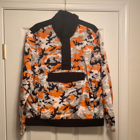 NWOT Special Delivery Orange/Black/Gray/White Pull Over Jacket…size M - Picture 1 of 7